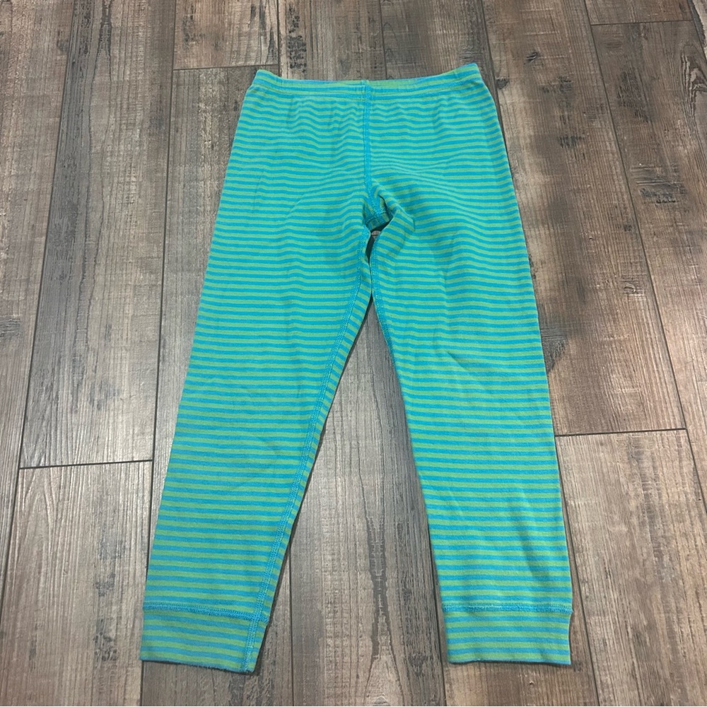 Hanna Andersson Kids Pants 120 cm Green Blue Stripe
